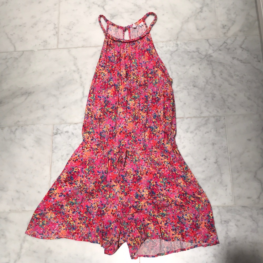 Rainbow dot romper